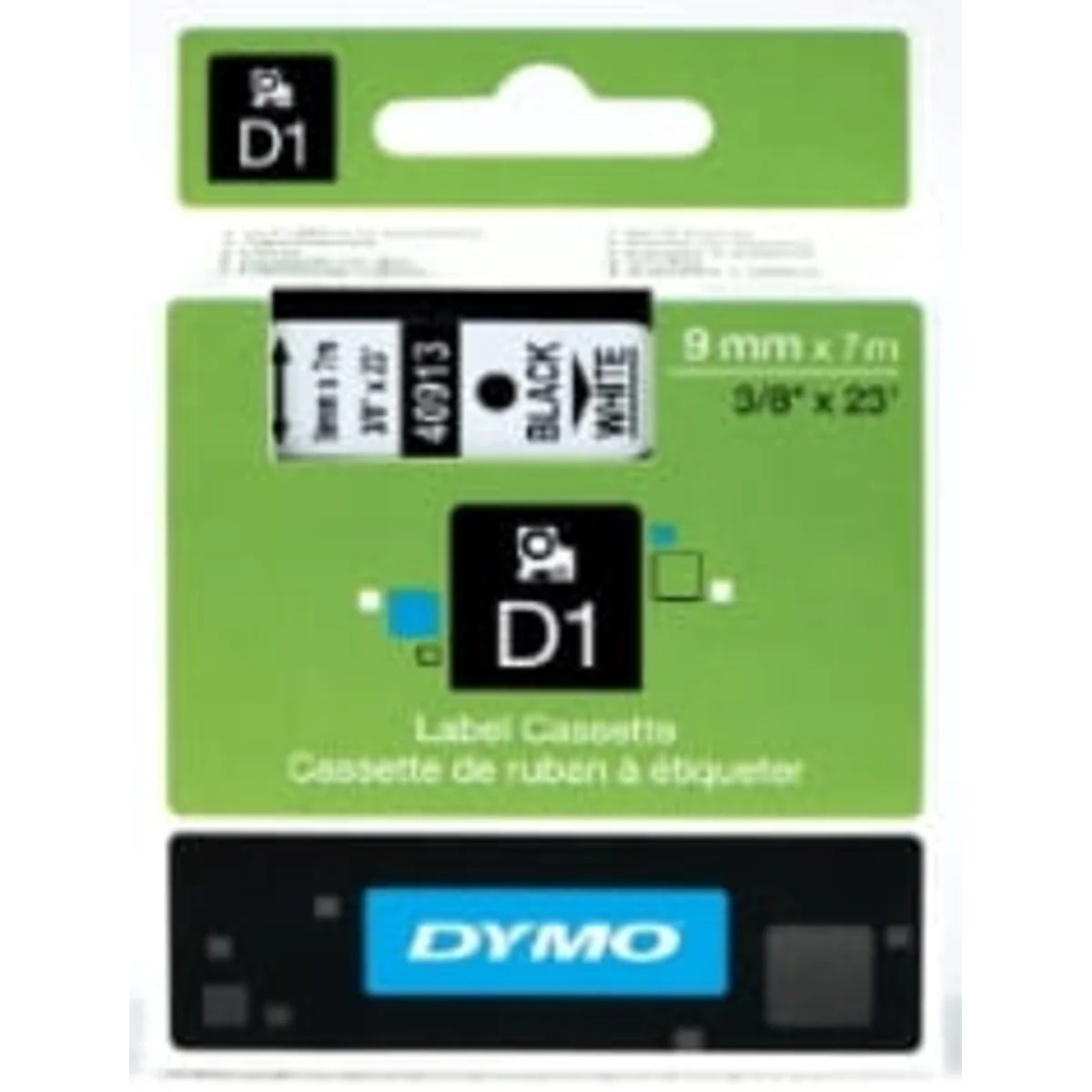 Taśma DYMO D1 9mm x 7m biała / czarny nadruk 40913 S0720680