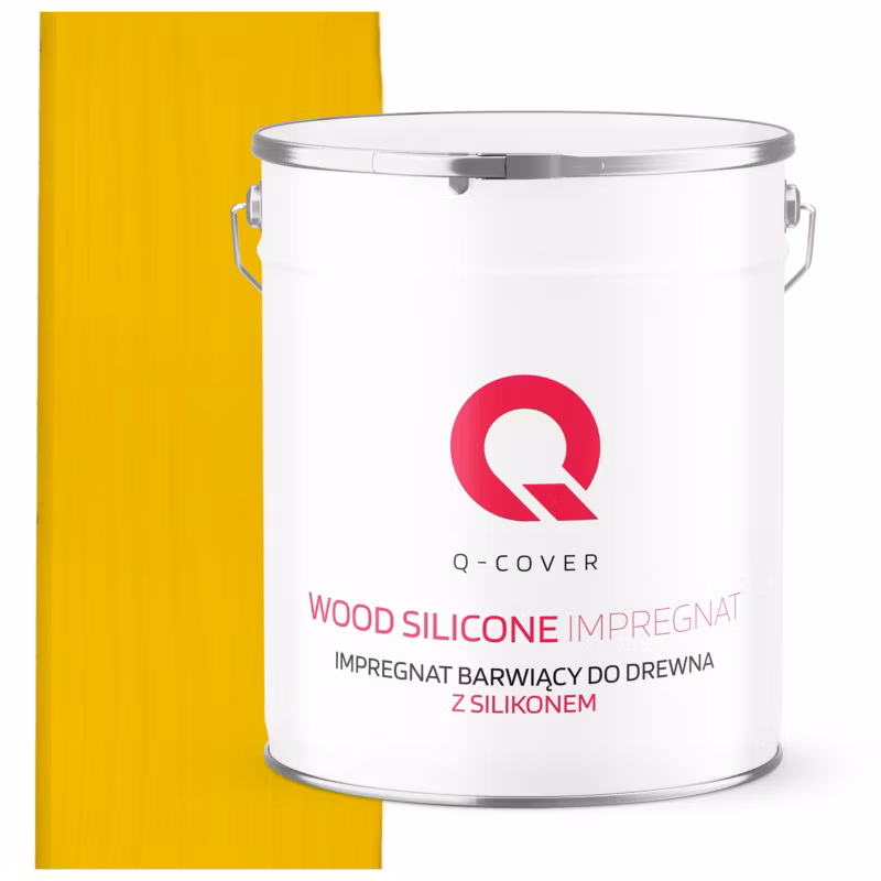 Impregnat Barwiący do Drewna z Silikonem 2w1 Q-Cover Żółty 5L