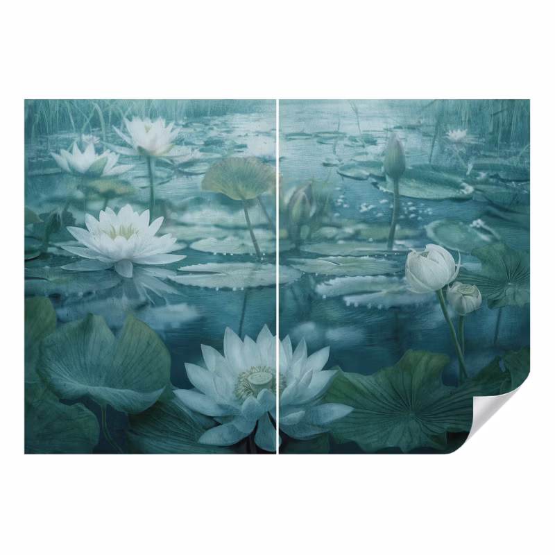 Fototapeta samoprzylepna Wallfluent 208×146 cm Wodne kwiaty Dla Miłośników Natury I Spokoju 1 szt.