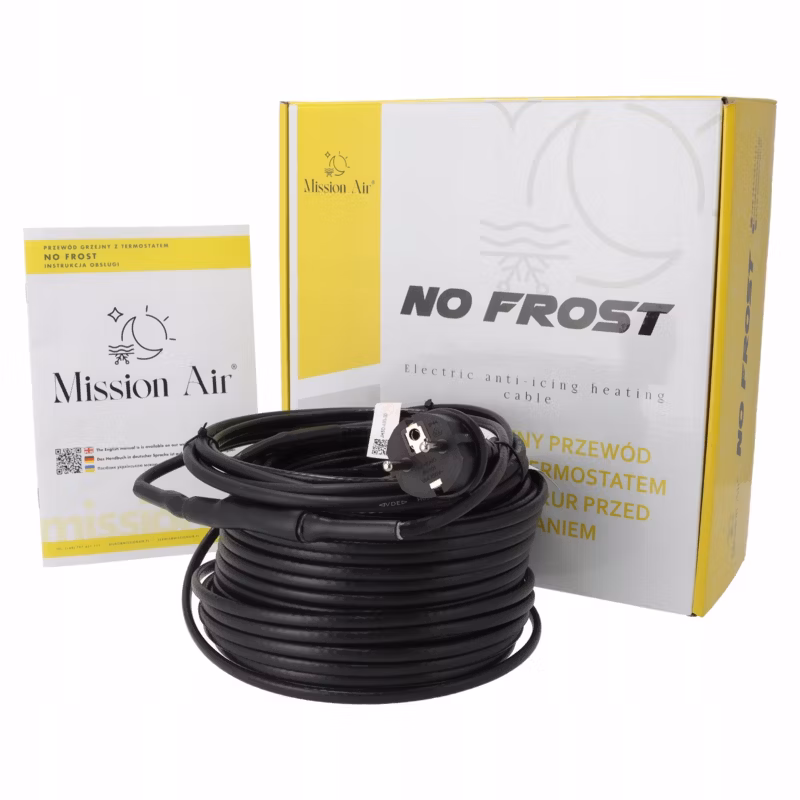 Kabel grzewczy przewód grzejny z termostatem NO FROST 45M 1 szt