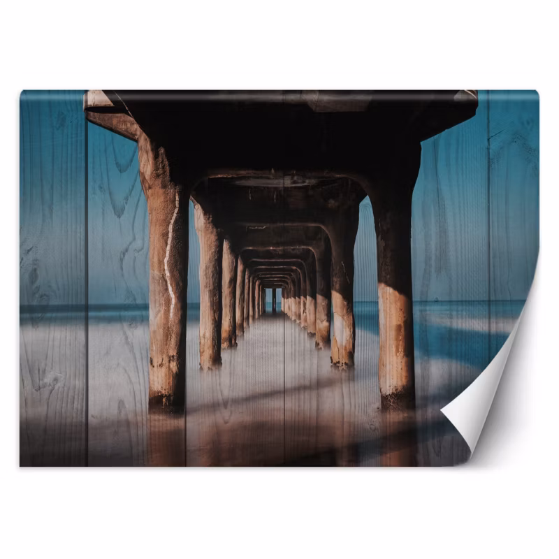 Fototapeta Feeby Tunel drewniany pod molo 254×184 1 szt