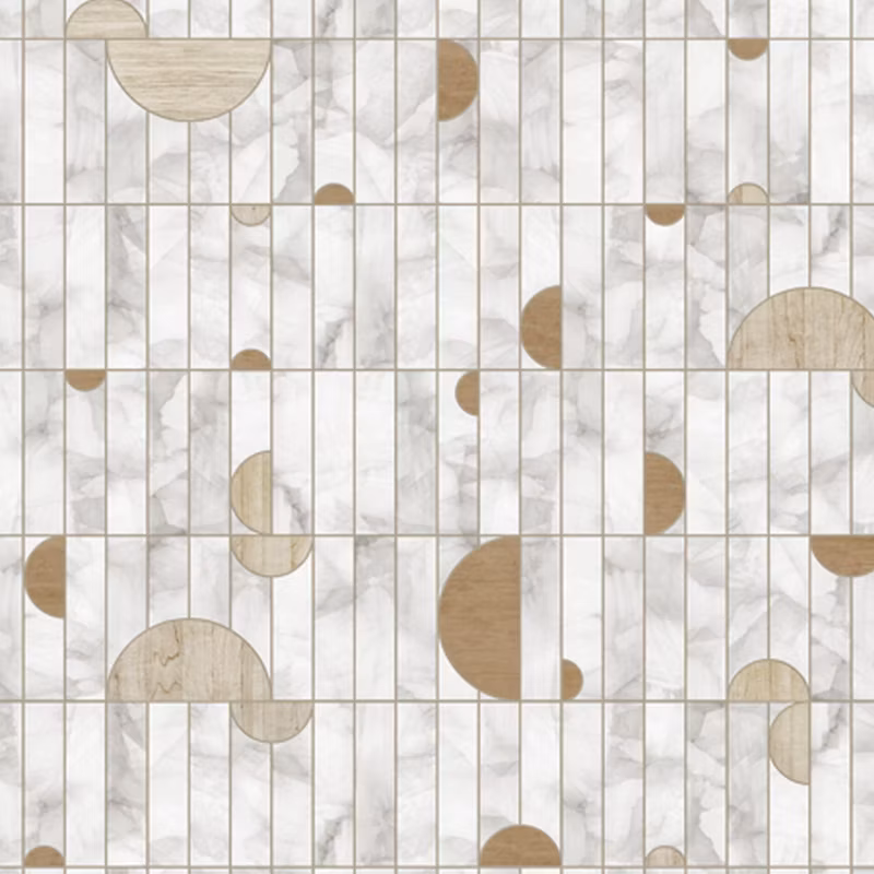 fototapeta Sanders & Sanders figury geometryczne szarymIbrązowym 424 x 280 cm – 1 rol.