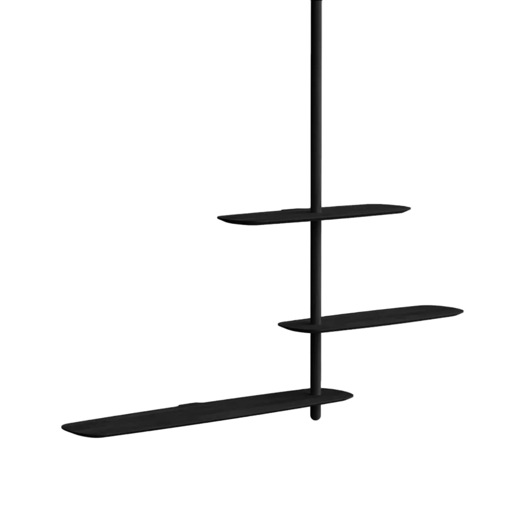 Regał wiszący UNICA – CONFIGURATION 05 czarny fornir jesionowy