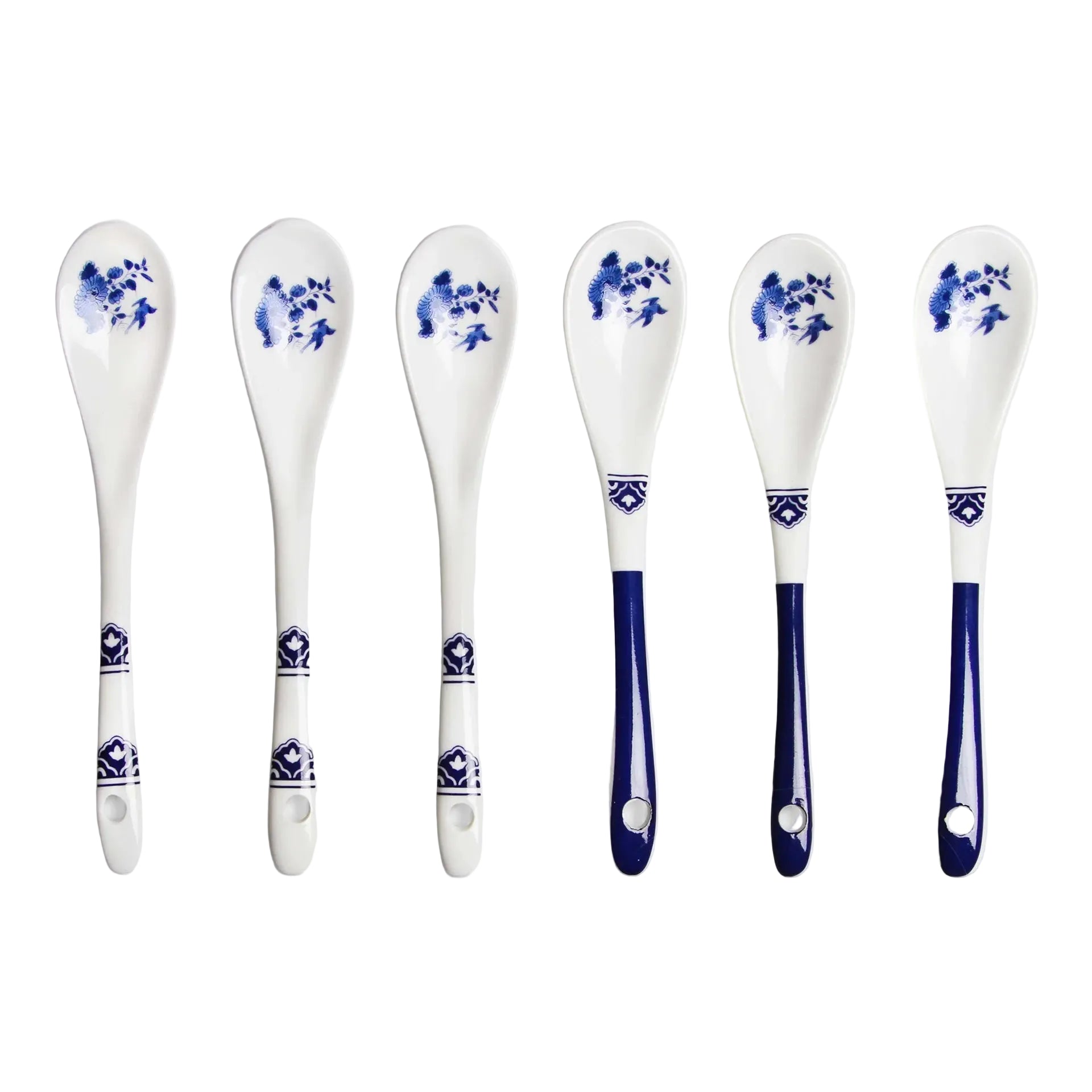 Zestaw łyżeczek DELFTWARE biały z niebieskim