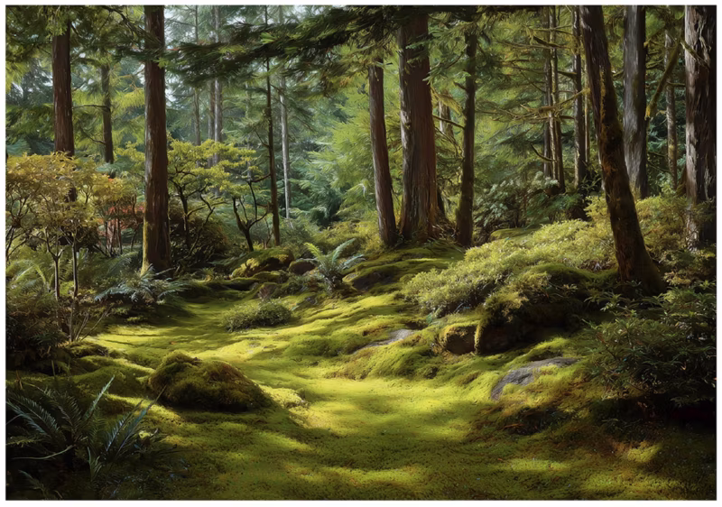 Fototapeta WALLARENA Do Sypialni Salonu Na Flizelinie Las Natura Drzewa Zielony 250×175 cm 16389VX5 1 szt.