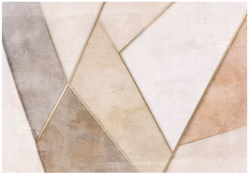 Fototapeta WALLARENA Do Sypialni Salonu Na Flizelinie Abstrakcja Geometryczna Boho Beżowy 416×254 cm 16440VEXXXL 1 szt.