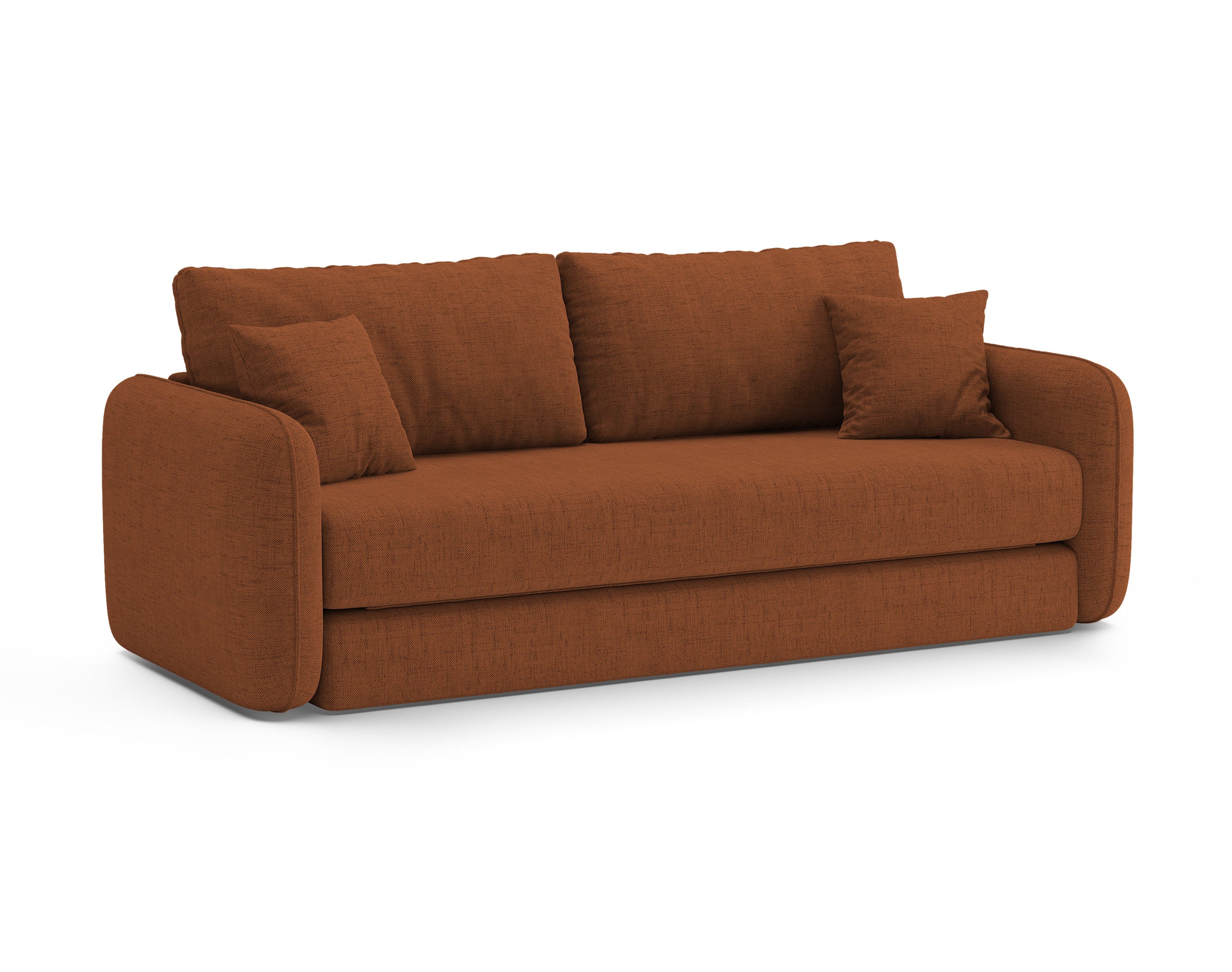 Sofa 3-osobowa z funkcją spania DORMI ceglany