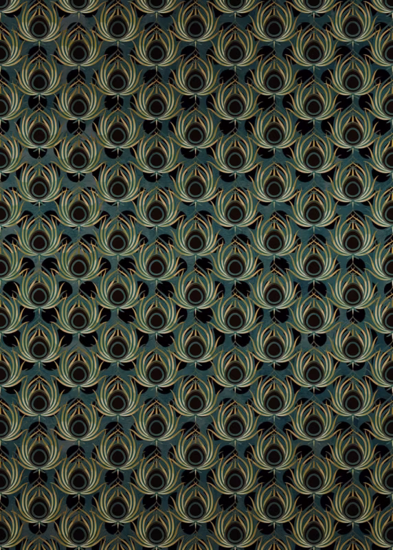 fototapeta Sanders & Sanders Pawie pióra zielonymIniebieskim 200 x 280 cm – 1 rol.