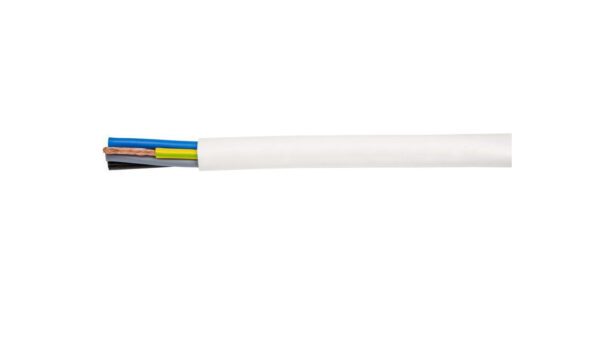 Przewód warsztatowy H05VV-F (OWY) 2×2,5 biały /25m/