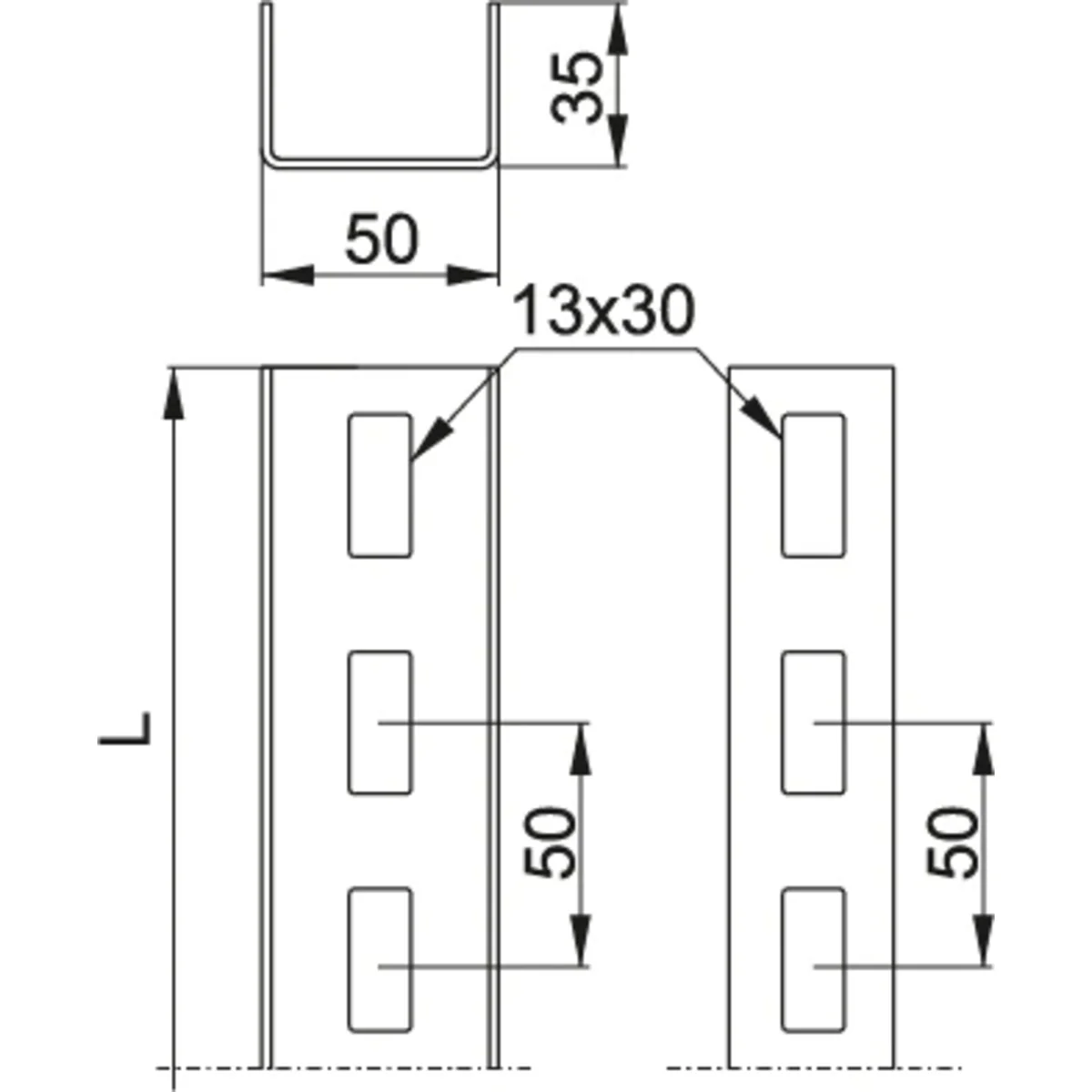 CP50H35/0,45MC Ceownik gr. blachy – 1,5 mm 895604
