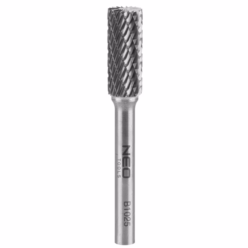 Frez do metalu NEO TOOLS HM, typ B (walcowy z ostrzami na górze), 10 x 25 mm, trzpień 6 x 45 mm 1 szt