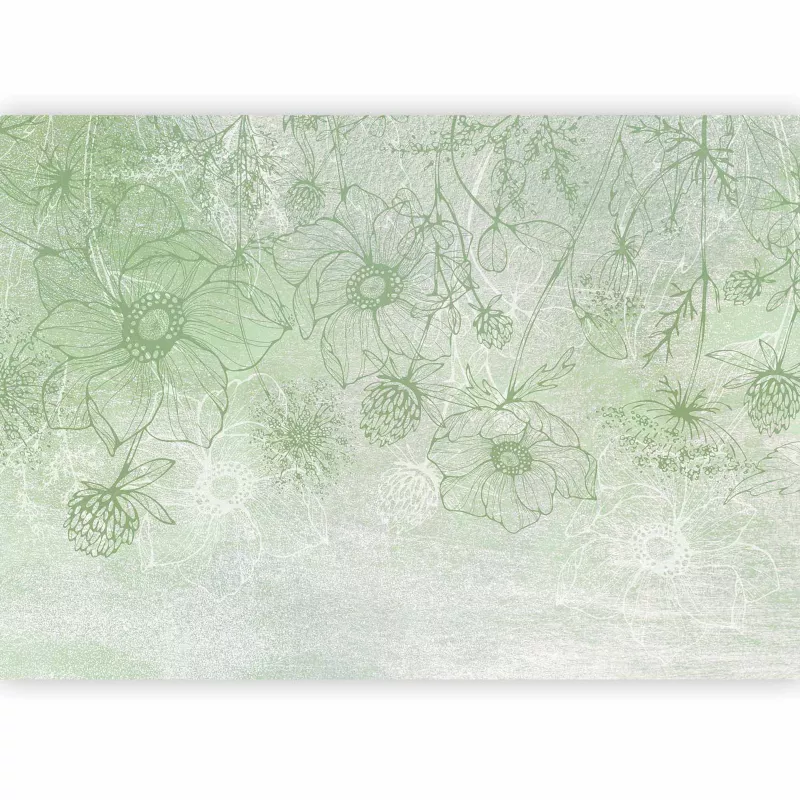 Fototapeta flizelinowa Artgeist 110g/m2 Kwiaty szara 200×140 (4 części) 10120ab rolka 1 szt