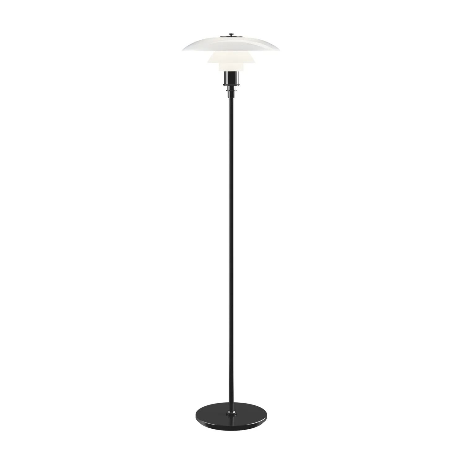 Lampa podłogowa PH 3½-2½ biały z czarną podstawą