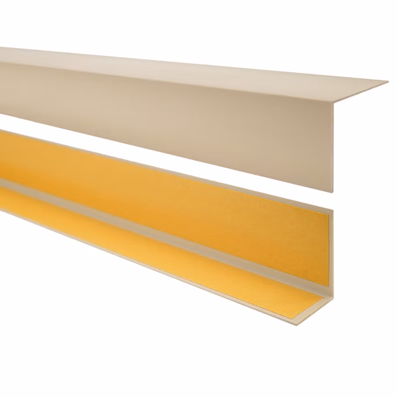 Kątownik twardy samoprzylepny PCV 25×15 mm QUEST, Profil Narożny Dekoracyjny L – 200 cm, beż