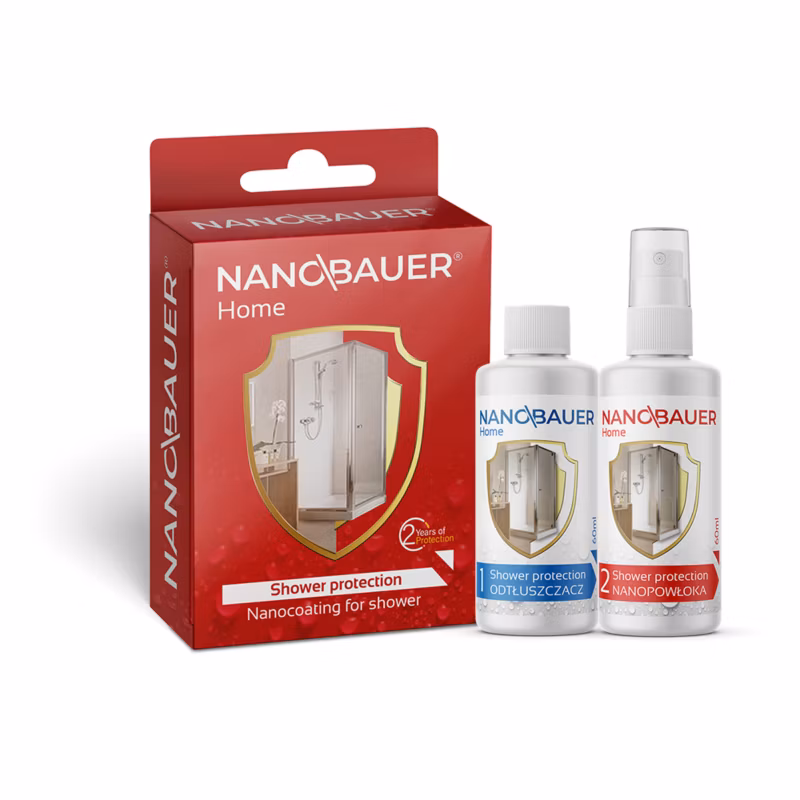 Impregnat do kabin prysznicowych szkła płytek NANOBAUER 2x60ml 1 szt