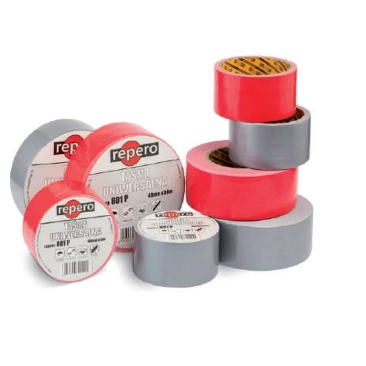 Taśma REPERO 801P srebrna 48mmx9m TTUC801P0-0048-9