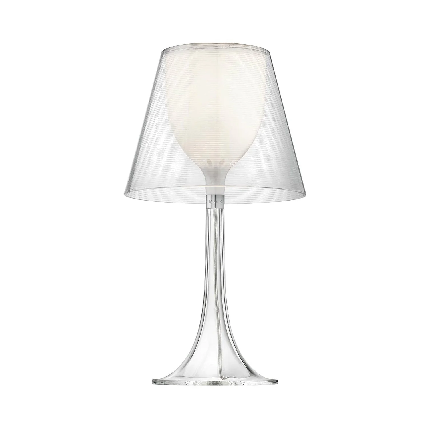 Lampa stołowa MISS K transparentny abażur