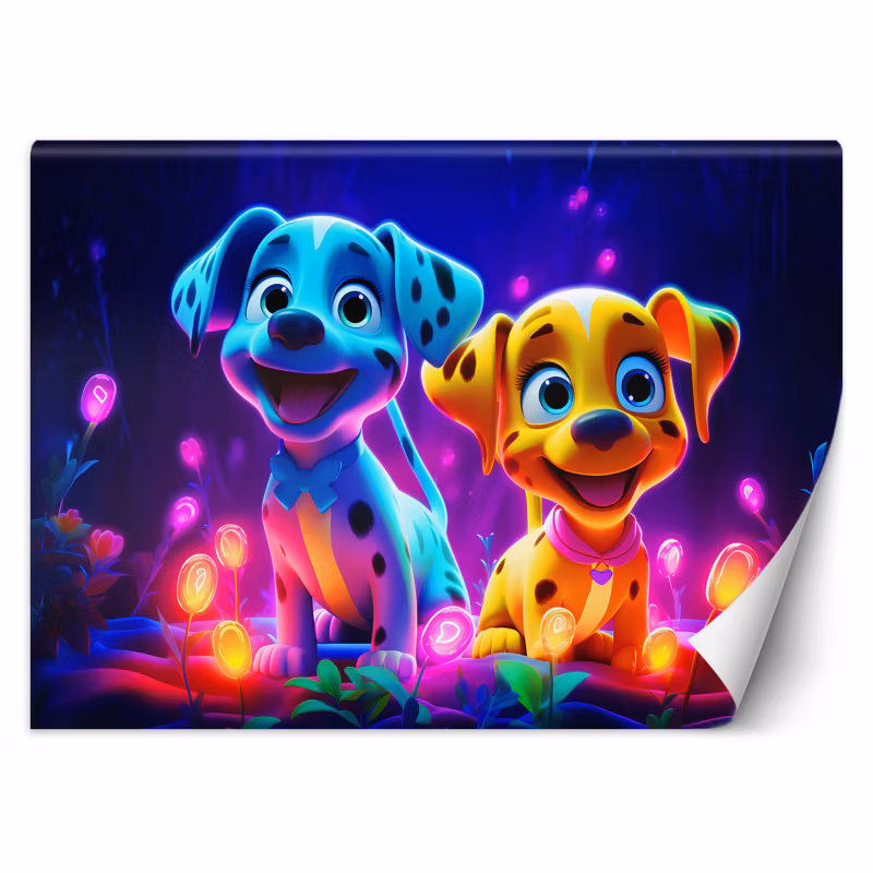 Fototapeta Feeby Urocze psy neon 368×254 1 szt