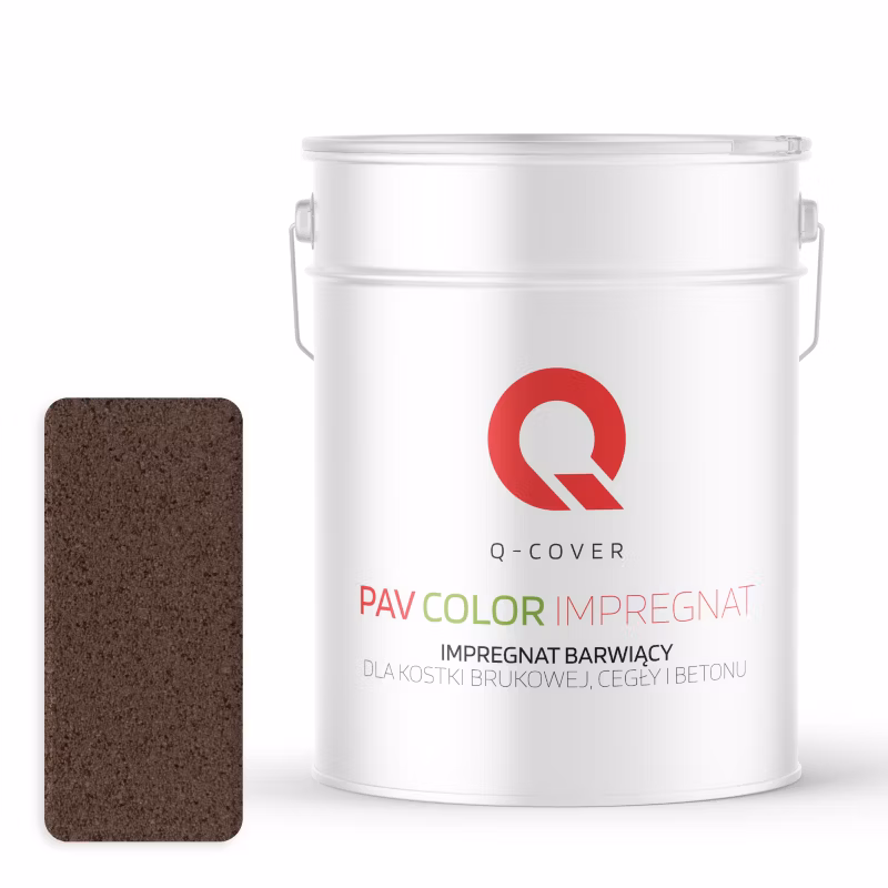 Impregnat Barwiący do Kostki Brukowej Cegły Betonu Q-Cover Czekoladowy brąz RAL8017 10L
