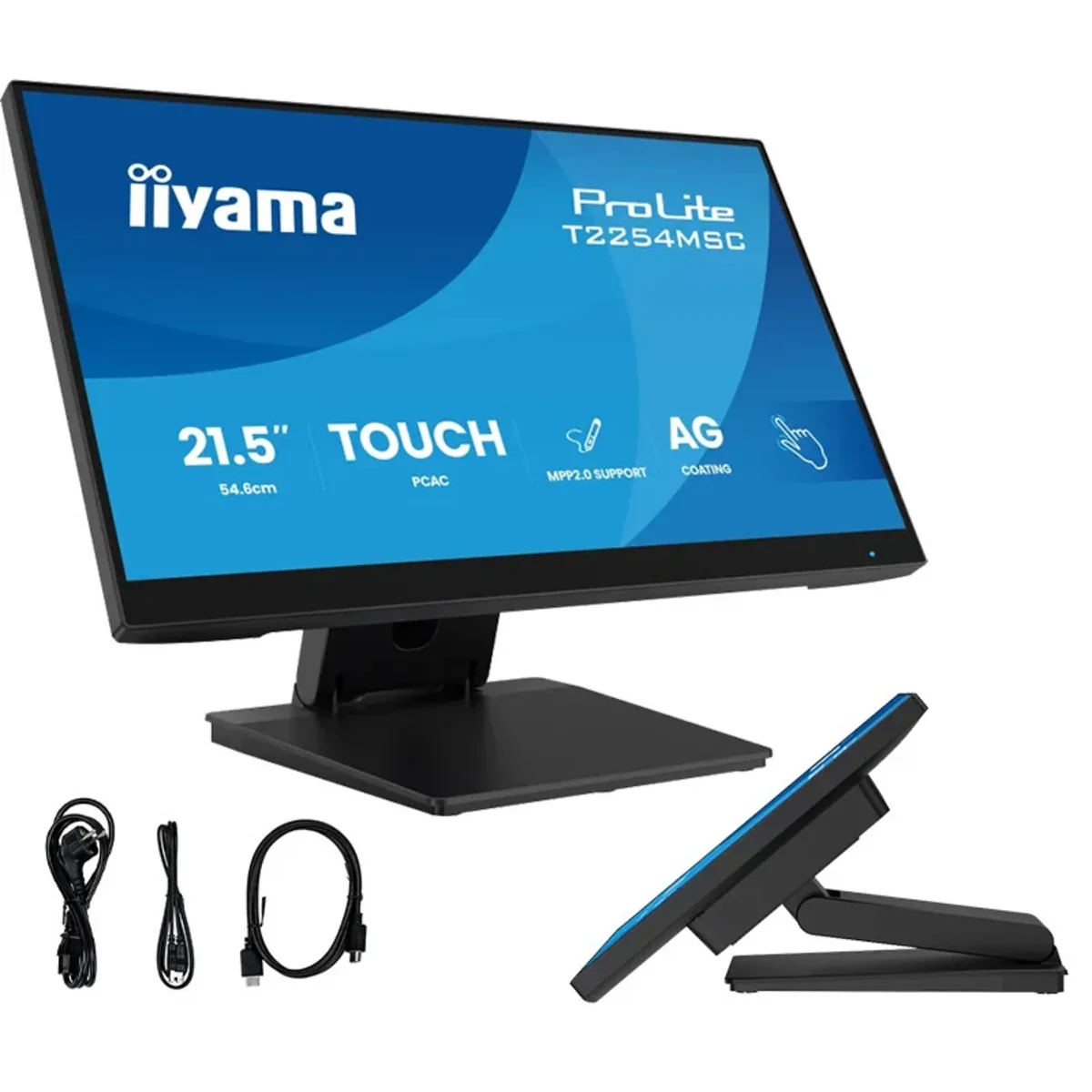 Monitor dotykowy 22″ POS iiyama T2254MSC-B2AG FHD 4ms IPS /HDMI DP/ Głośniki, PalmRejection, AntiGlare, NFC/RFID, pasek LED T2254MSC-B2AG