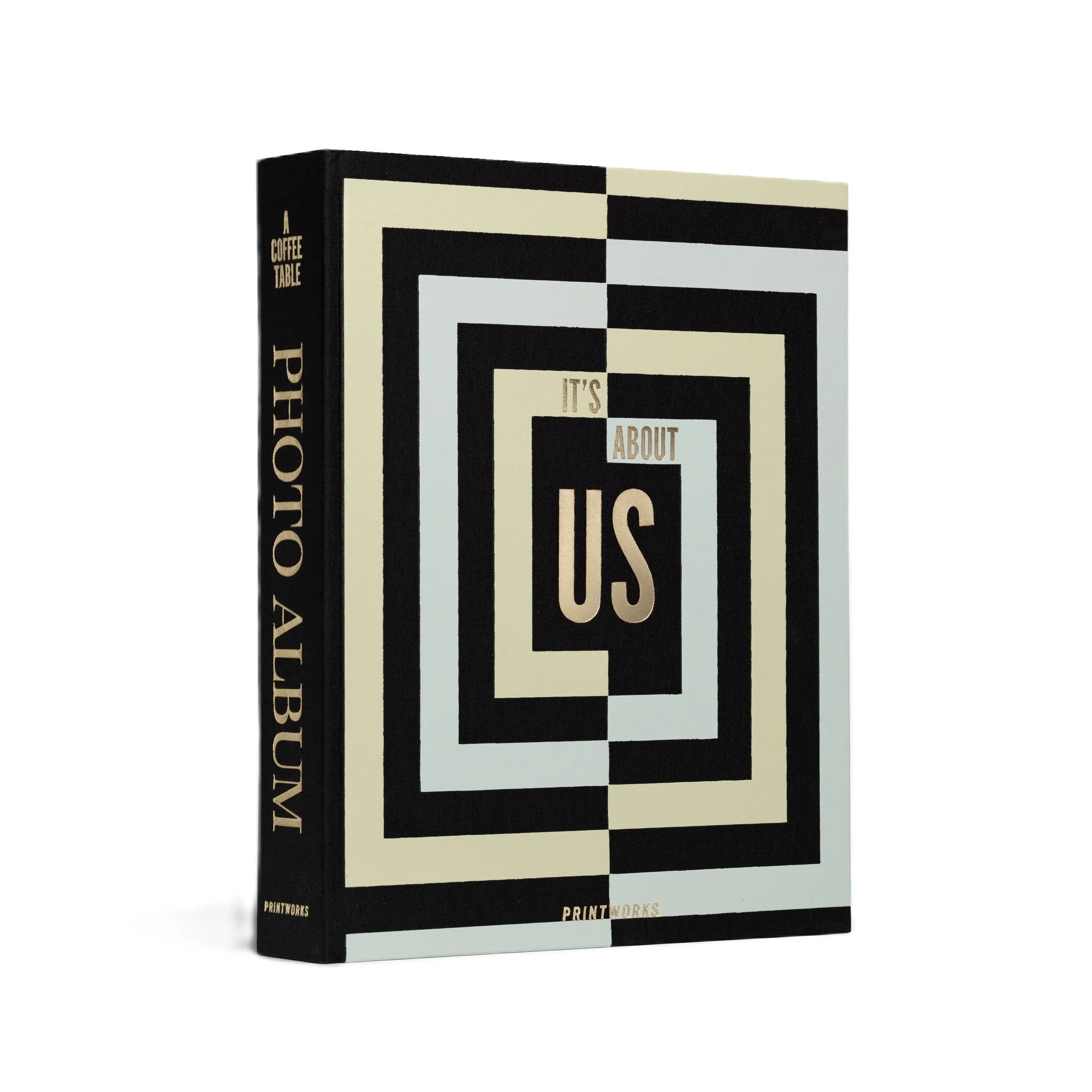 Album na zdjęcia IT’S ABOUT US czarny z białym i złotym