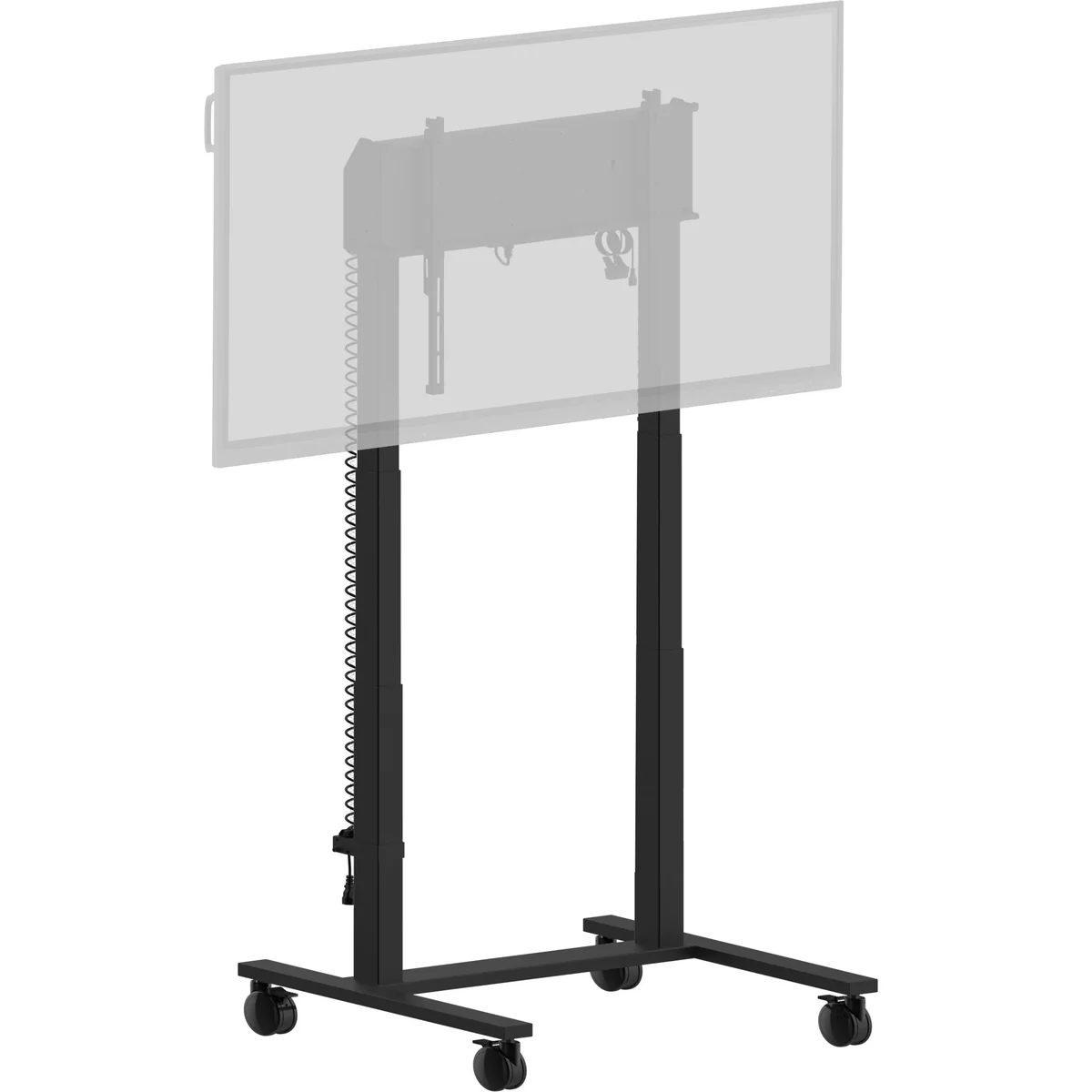 Dwukolumnowy elektryczny podnośnik na kółkach iiyama do monitorów max 98″ MD-CAR2031-B1 MD-CAR2031-B1