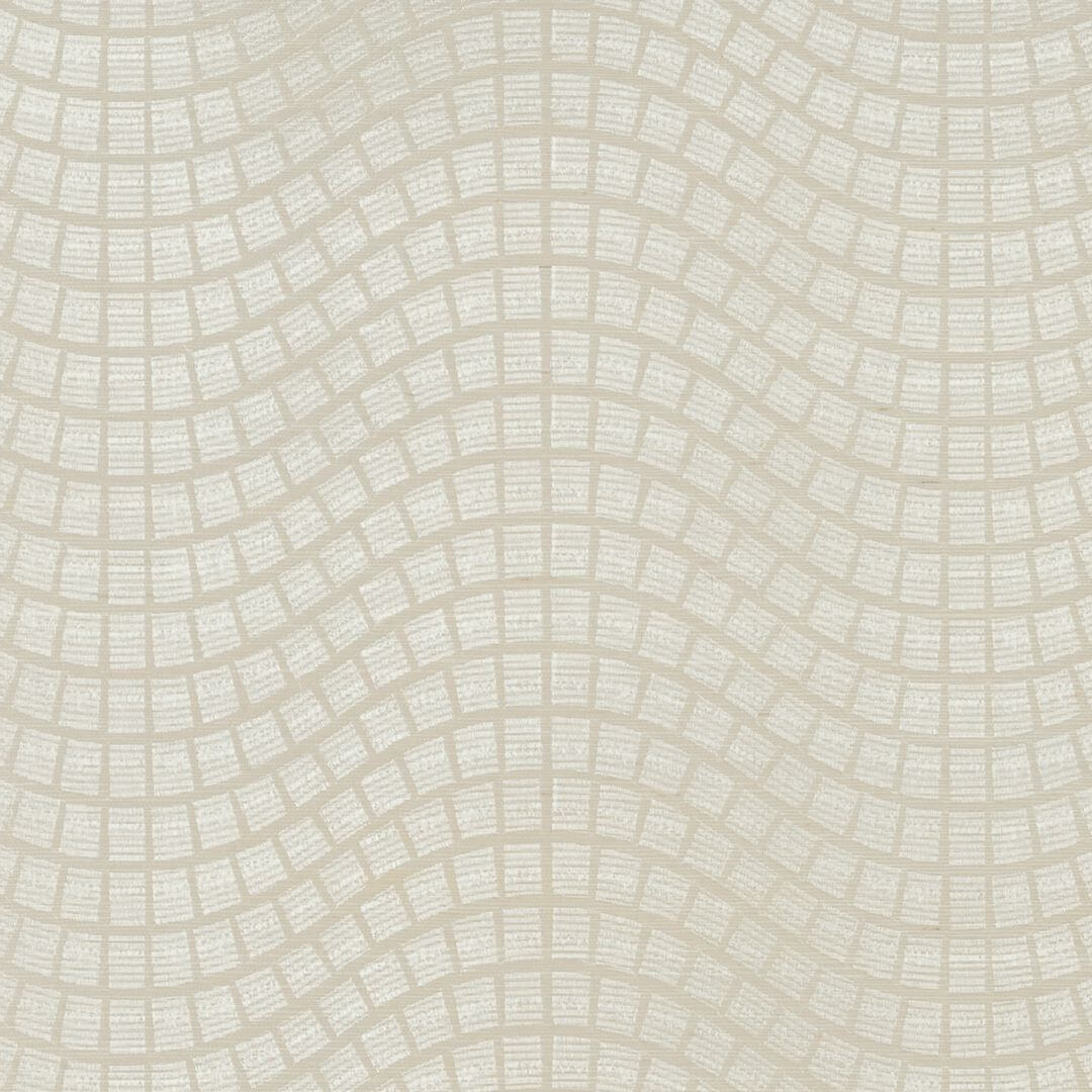 Tapeta z włókna roślinnego z geometrycznym wzorem ONSEN – IVOIRE BLANC kość słoniowa z białym