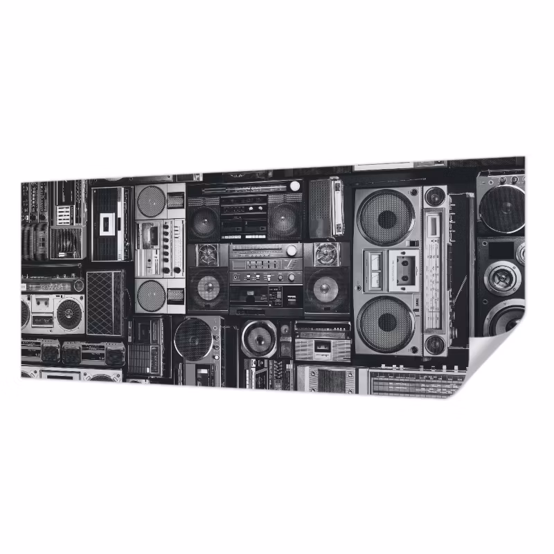 Fototapeta samoprzylepna Tulup 250×104 cm Retro radio Tapeta Do Biura, Salonu, Przedpokoju 1 szt.