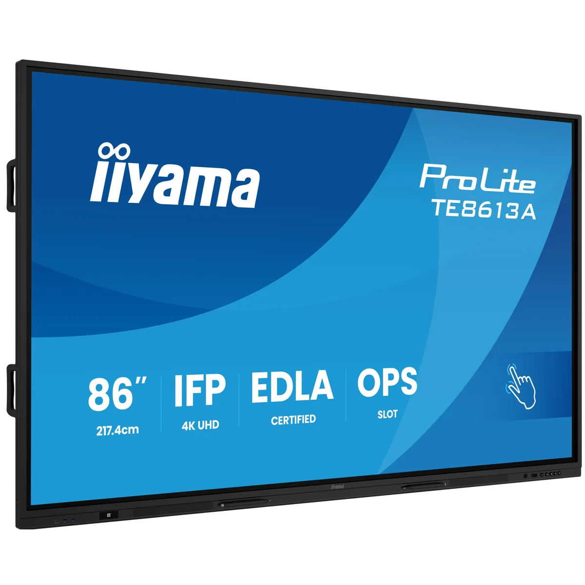 Monitor interaktywny iiyama 86″ TE8613A-B1AG 4K UHD Google EDLA iiShare, DMS, WiFi, USB-C, HDMI, DP TE8613A-B1AG