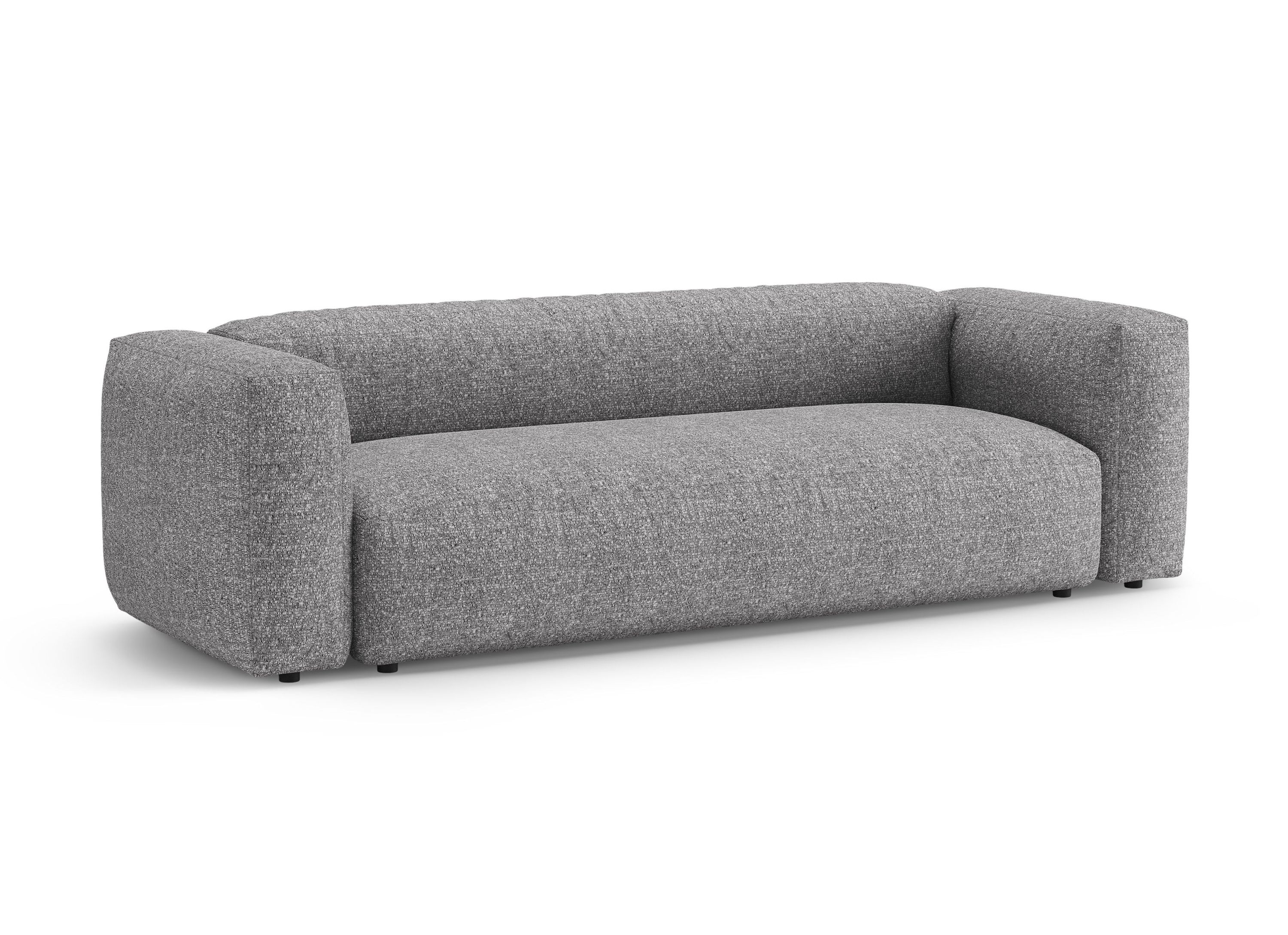 Sofa 3-osobowa z funkcją spania MARTINA grafitowy boucle