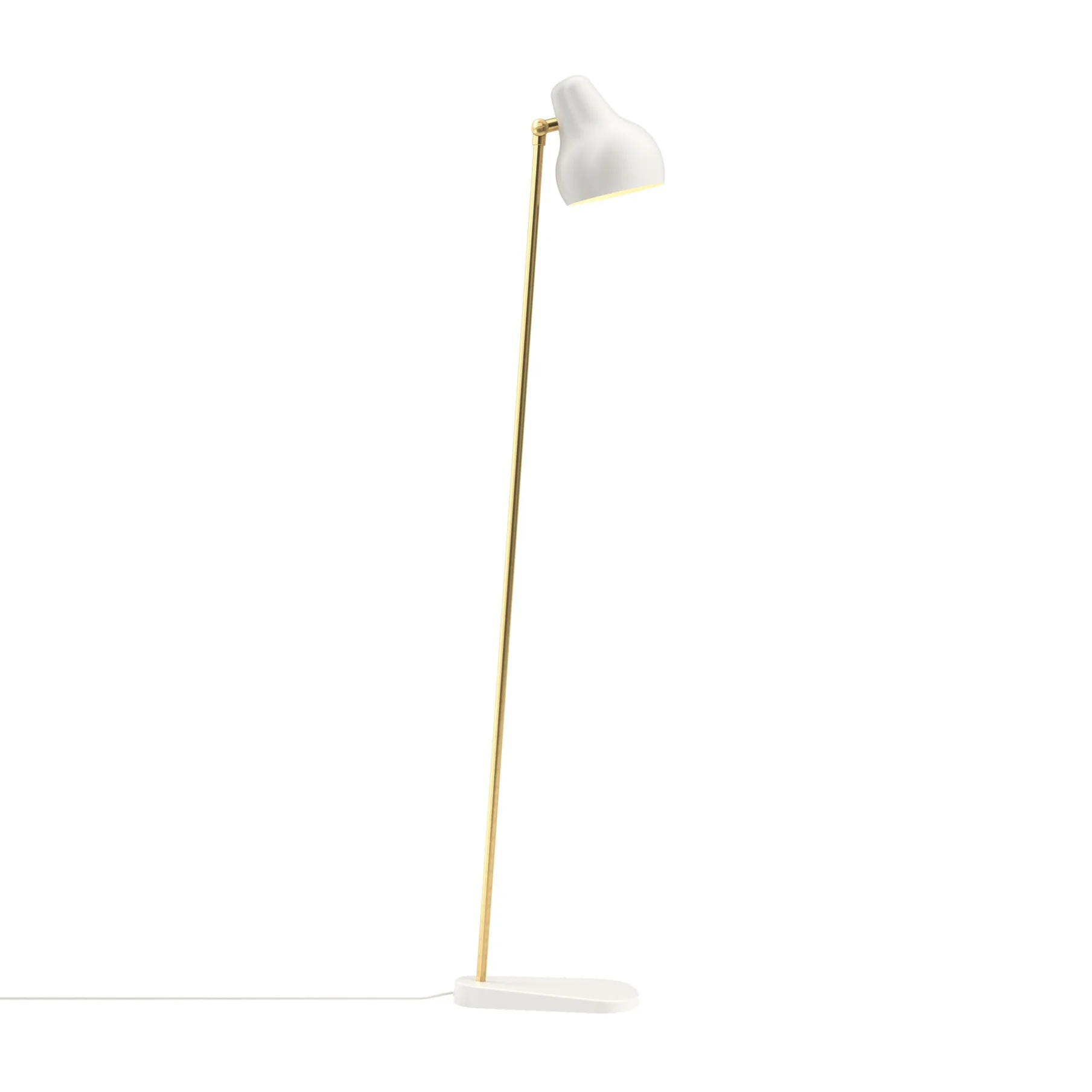 Lampa podłogowa VL 38 biały ze złotym wykończeniem