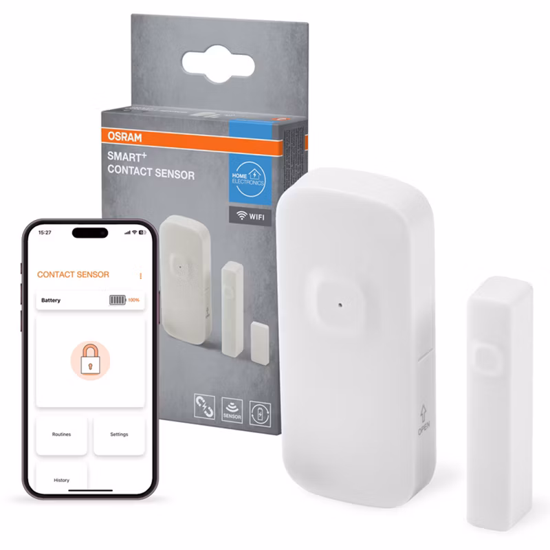 Inteligentny Czujnik Otwarcia Zamknięcia Drzwi i Okien Osram Biały Smart WiFi 1 szt.