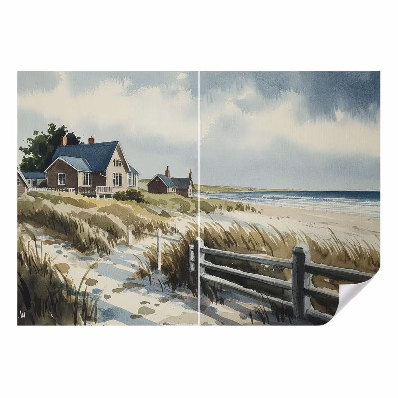 Fototapeta samoprzylepna Wallfluent 208×146 cm Wydmy plażowe Dla Miłośników Nadmorskich Krajobrazów 1 szt.
