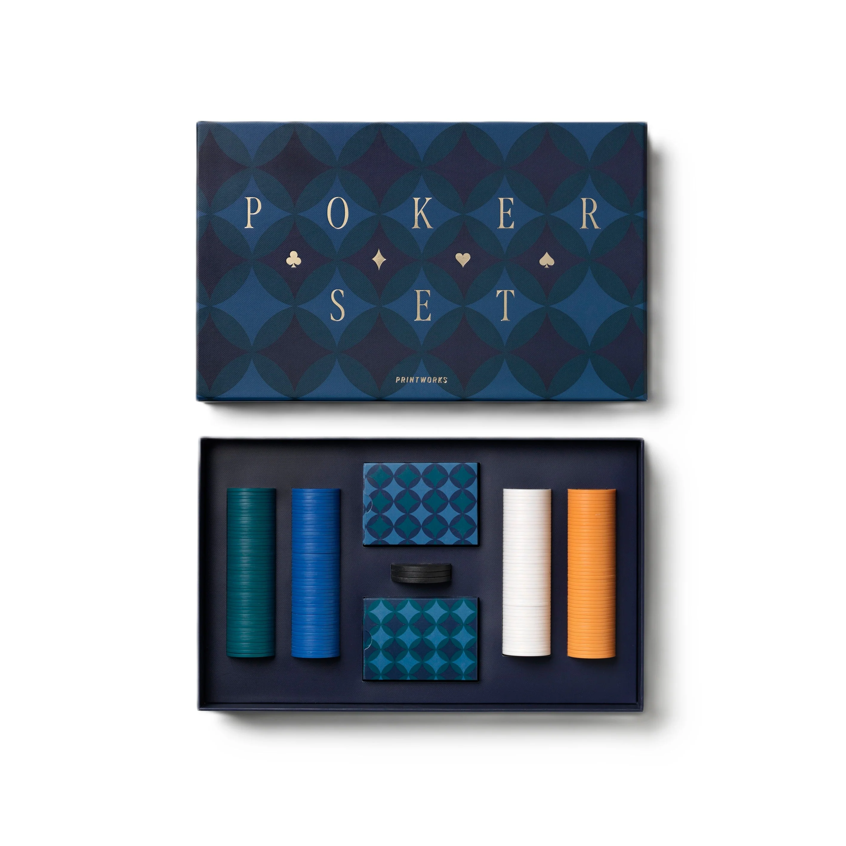 Zestaw do gry w pokera ART OF POKER czarny z granatowym