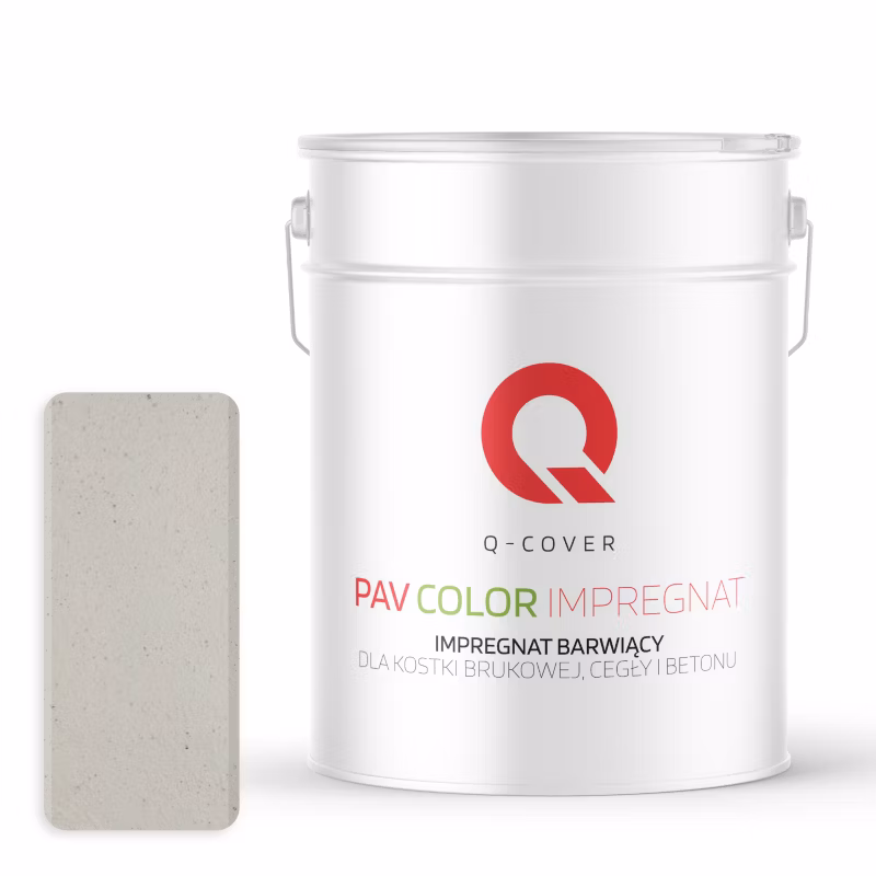 Impregnat Barwiący do Kostki Brukowej Cegły Betonu Q-Cover Biało-szary RAL9002 10L