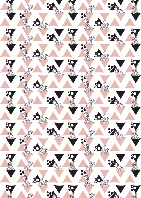 fototapeta Sanders & Sanders 101 dalmatyńczyków starego różuIczarno-białym 200 x 280 cm – 1 rol.