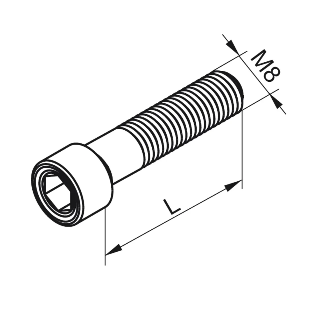Śruba do łączenia elementów długość 35mm średnica 8mm 898535
