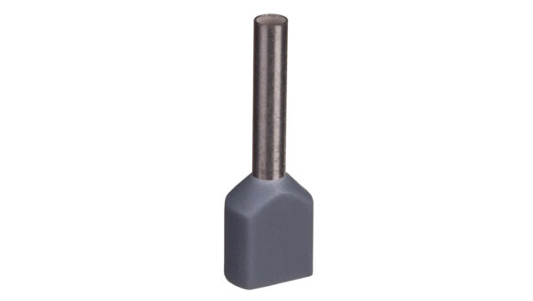 Końcówka tulejkowa izolowana TID 2×0,75mm2/10mm szara cynowana TID2x0,75L10 /100szt./