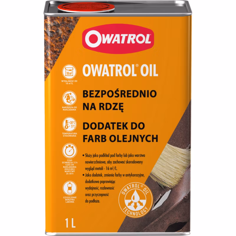 Inhibitor rdzy, środek zatrzymujący postęp korozji Rustol Owatrol Oil dodatek do farb 1L