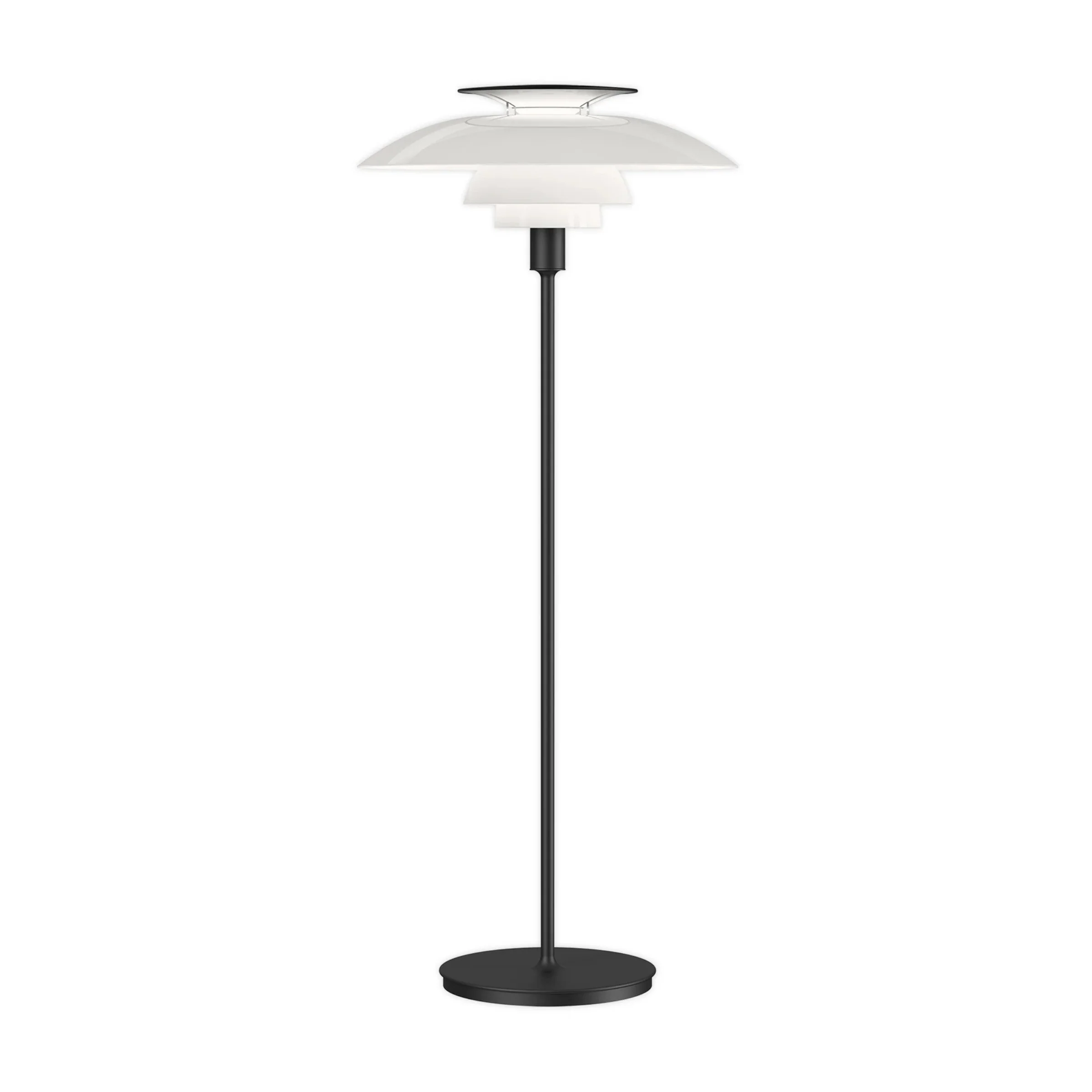 Lampa podłogowa PH 80 biały z czarną podstawą