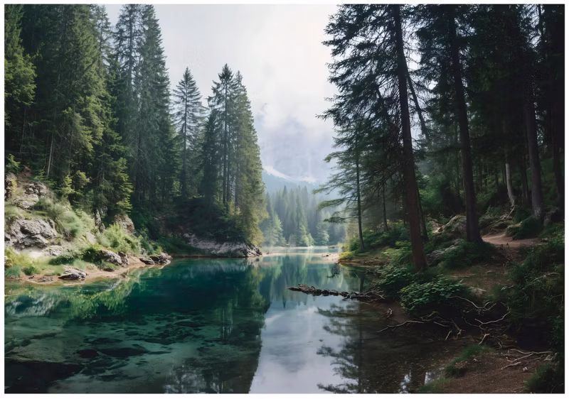 Fototapeta WALLARENA Do Sypialni Salonu Na Flizelinie Las Natura Drzewa Zielony 400×280 cm 16038VX8 1 szt.